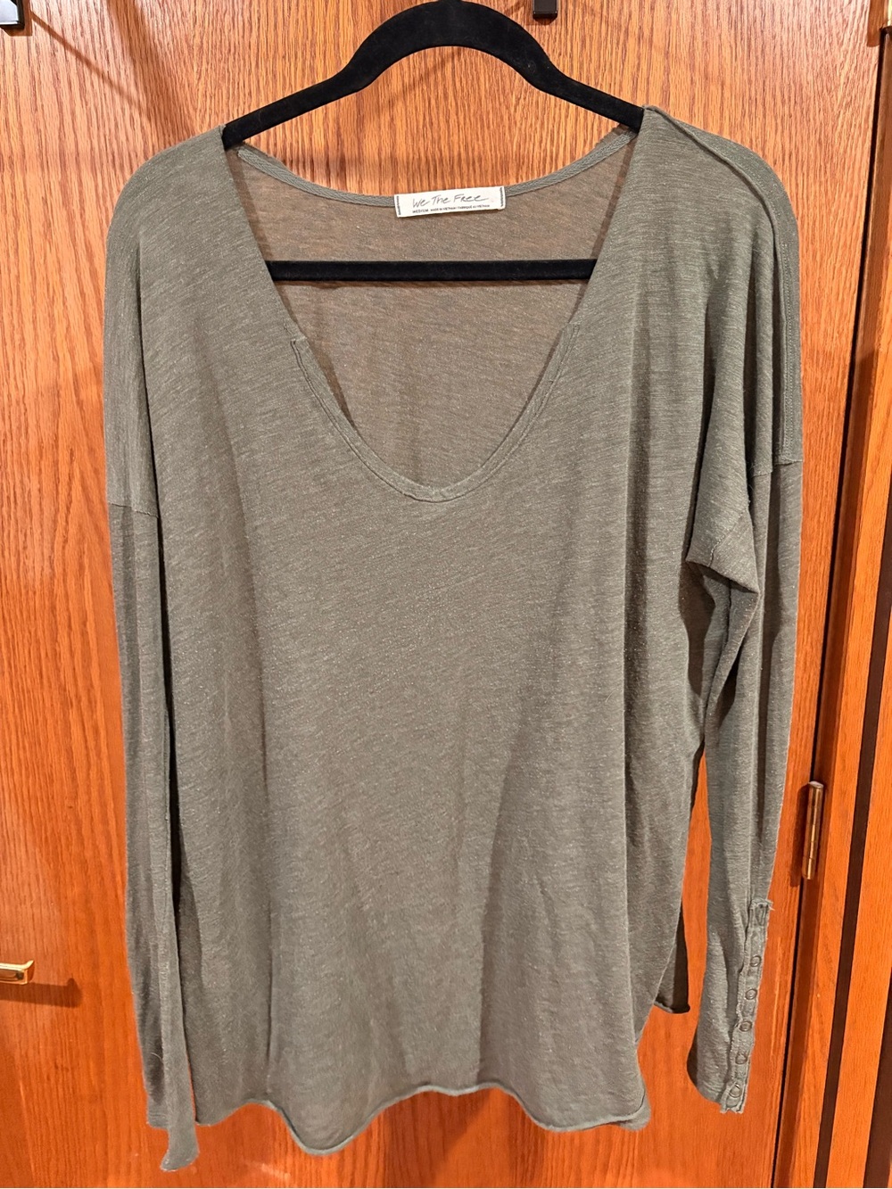 We the Free Green Long Sleeve Shirt